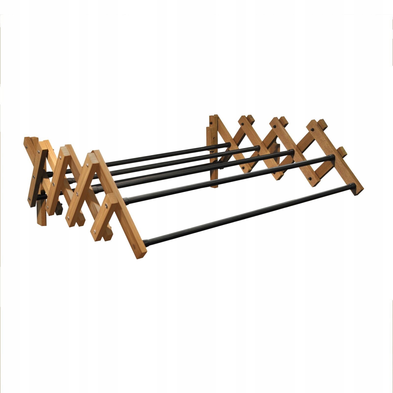 Dřevěný Sušák A Výsuvný Ocel Na Prádlo 60 CM