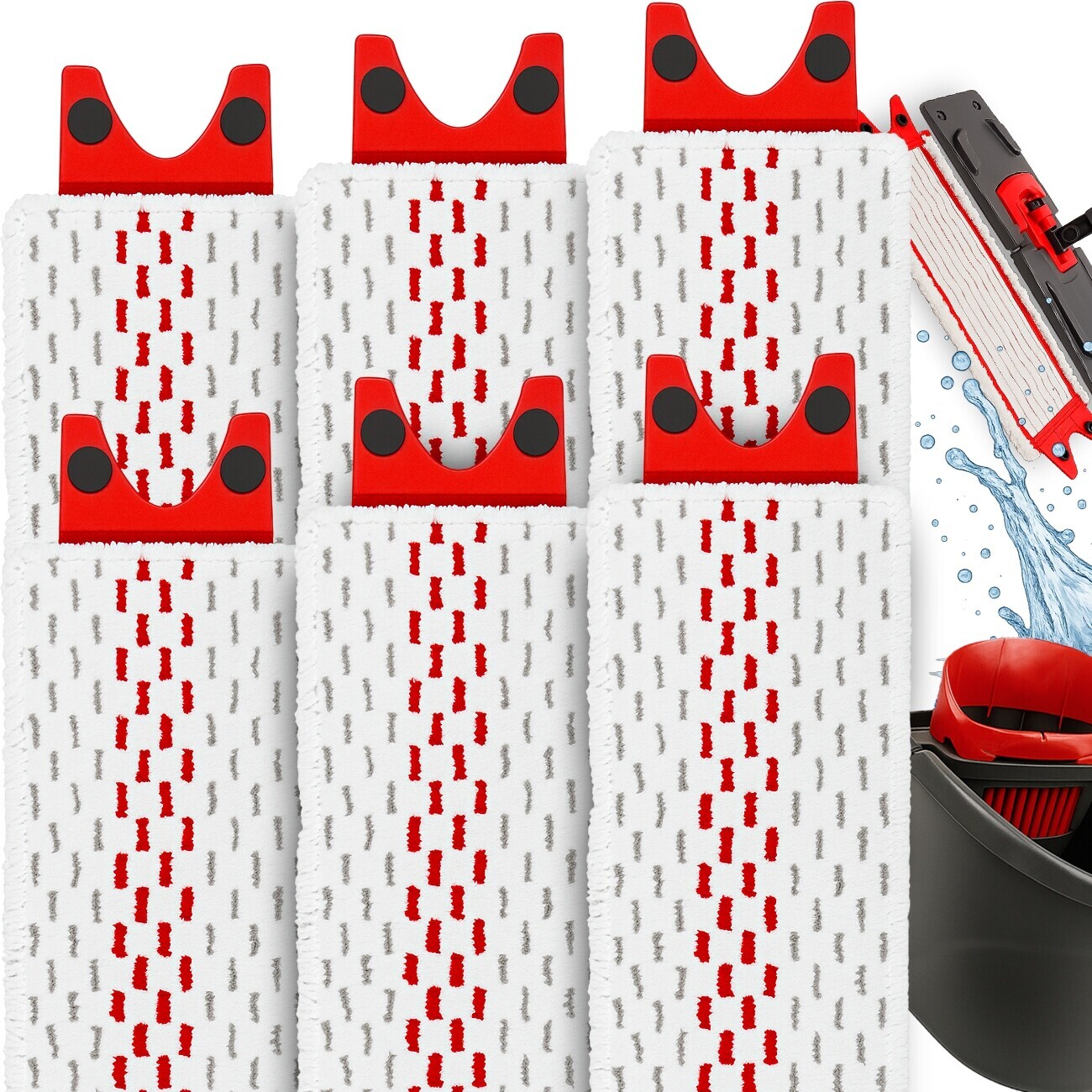 6X Vložka Do Mopu Vileda Ultramax XL 42 CM Plochá Náhradní Náplň Ultramat