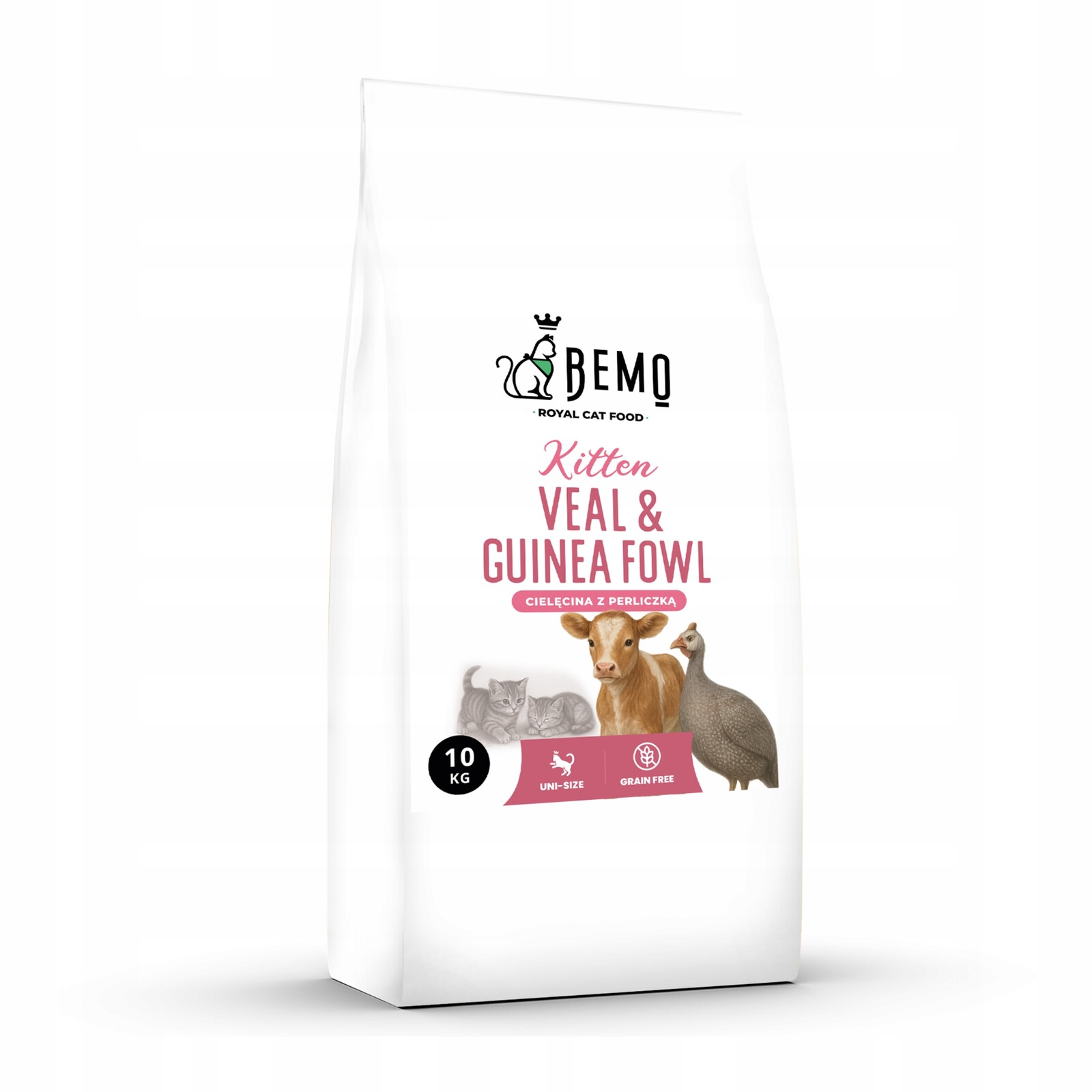 Krmivo suché pro koťata Bemo Kitten 10 kg telecí perlička bez obilovin