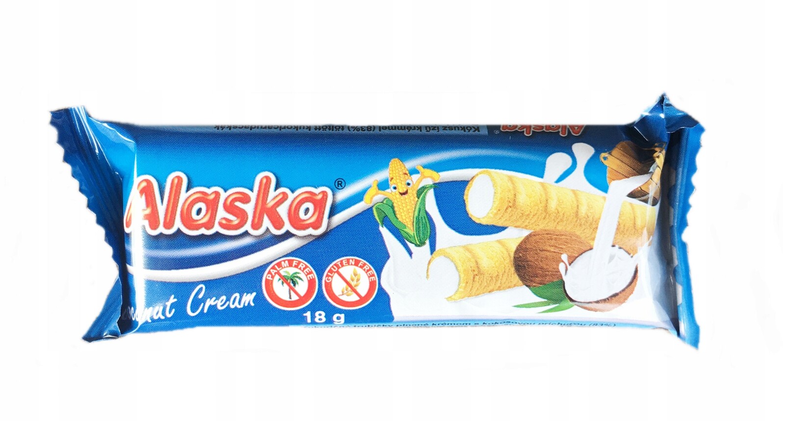Bezlepkové kukuřičné trubičky Alaska s kokosovou hmotou 48 x 18 g