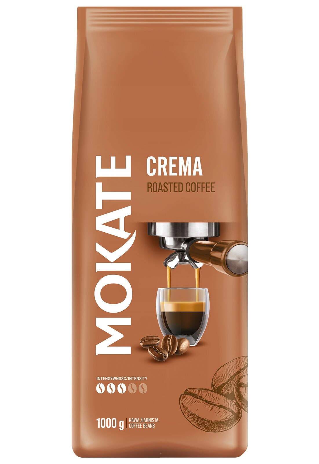 Mokate Káva , směs Káva zrn, Mokate Crema, 1000 g