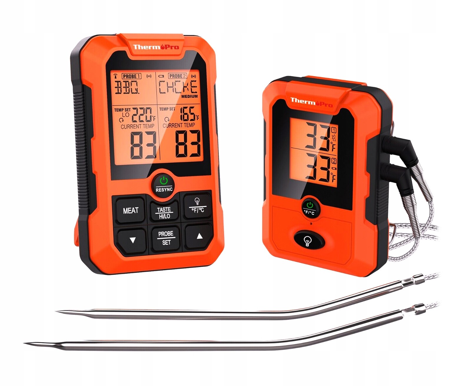 Kuchyňský teploměr Bezdrátový 2 sondy Grill Udírna ThermoPro TP-810W