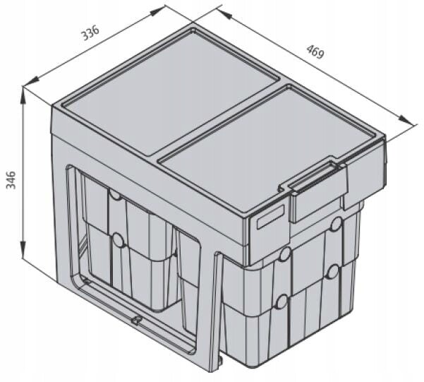 Segregátor na odpadky pro skříně s výklopným čelem