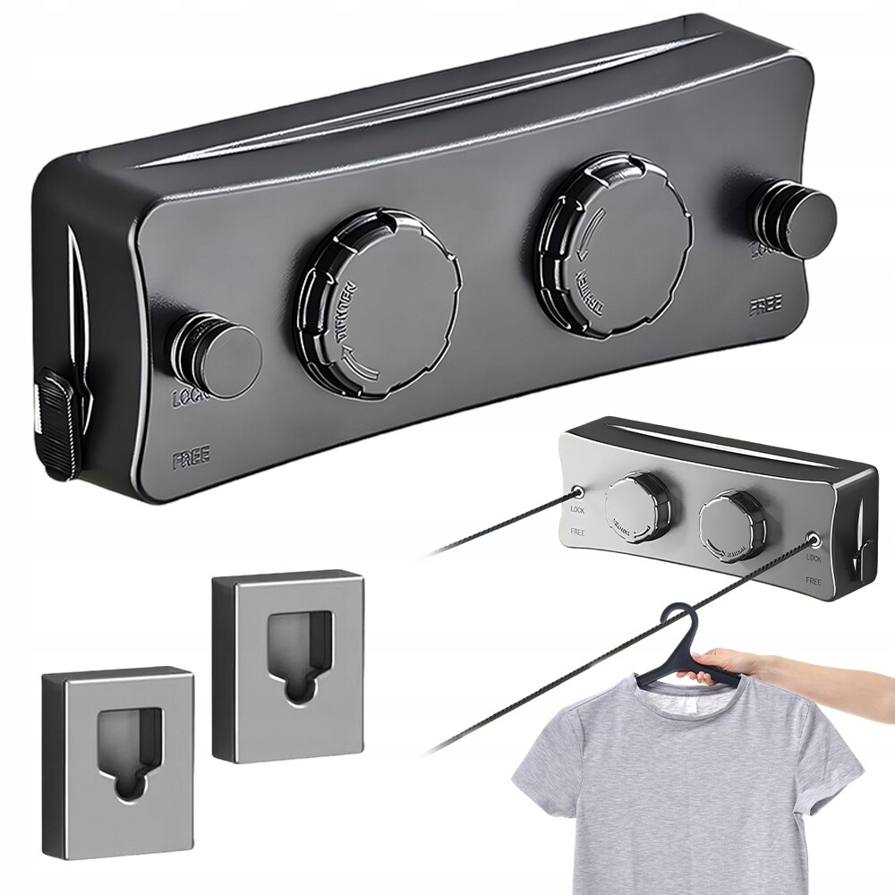 Výsuvná Šňůra Pro Sušení Prádla Na Balkon Z Nerezové Oceli, 5,1 M Až 20 Kg