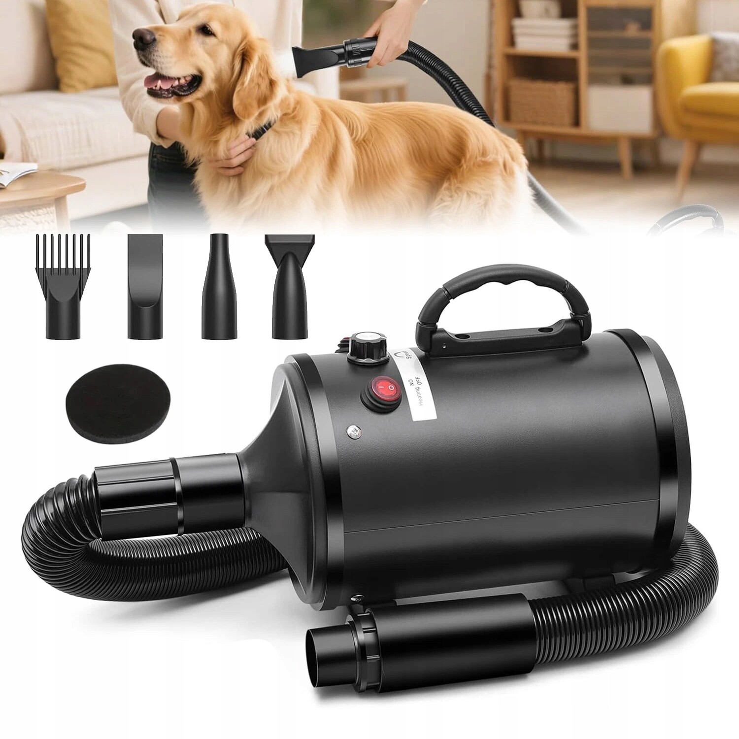 Profesionální Vysoušeč Zvířecích Chlupů, Nafukovací Sušička Pro Psy