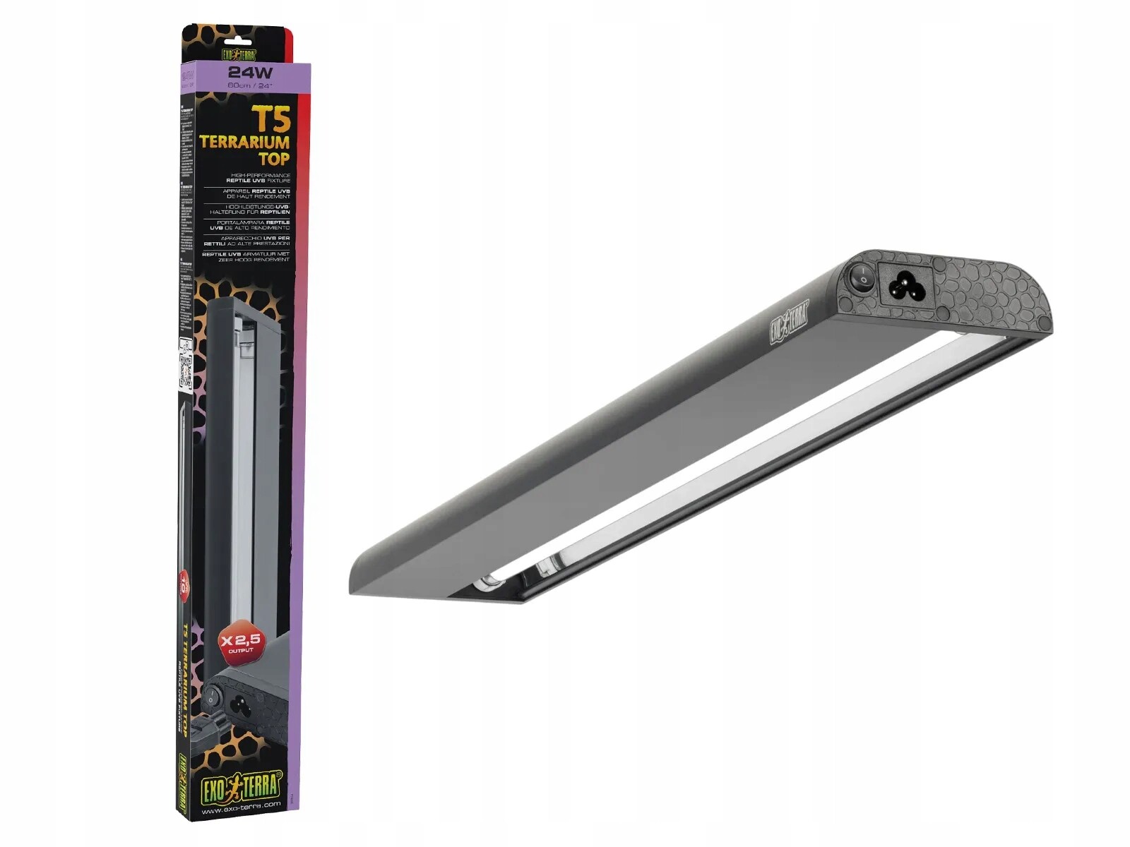 Svítidlo pro zářivku T5 24W 60 cm do terária Exo Terra