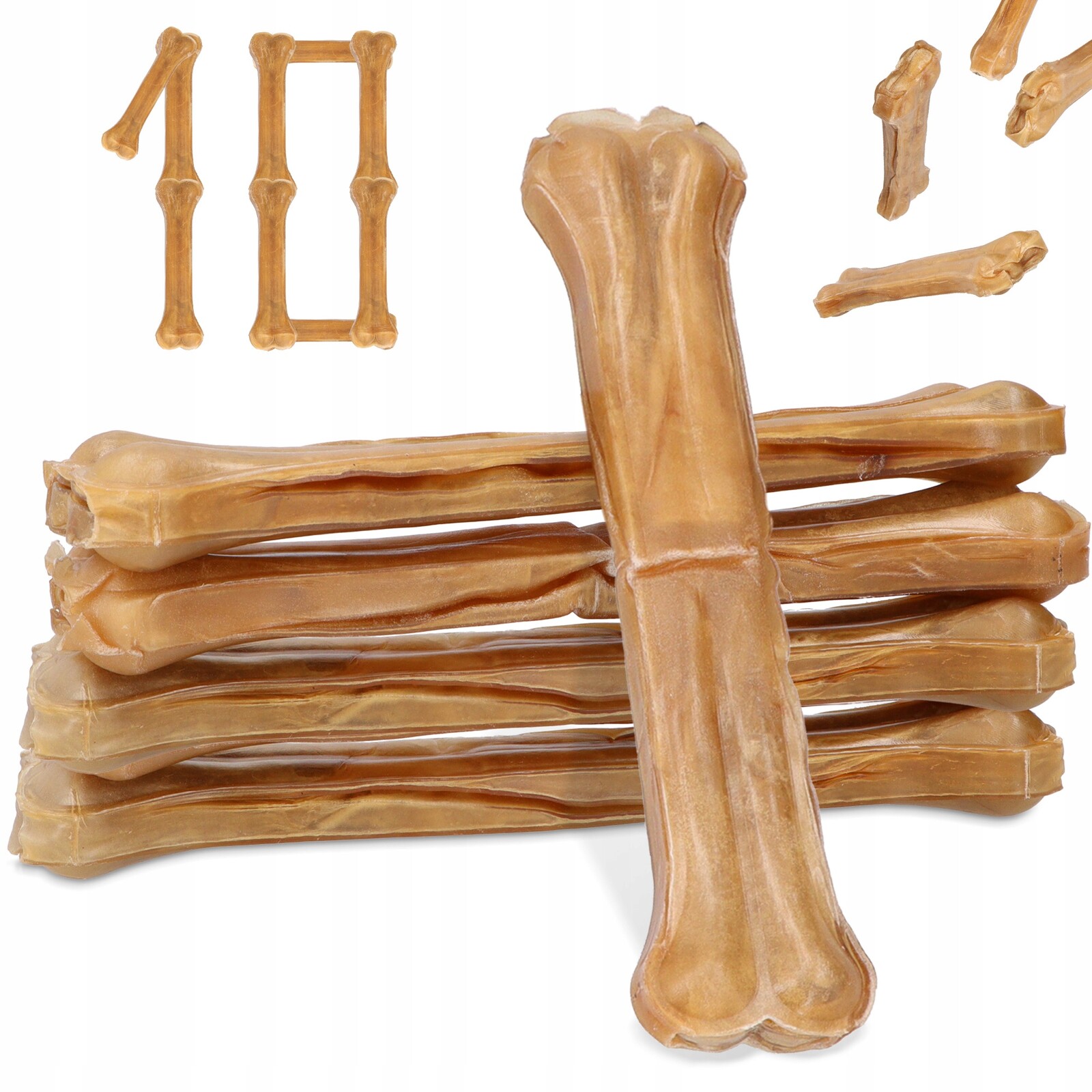 10x Kost Psa Lisovaná Přírodní 31cm Kousátko Pochoutky Žvýkání V Xq-p