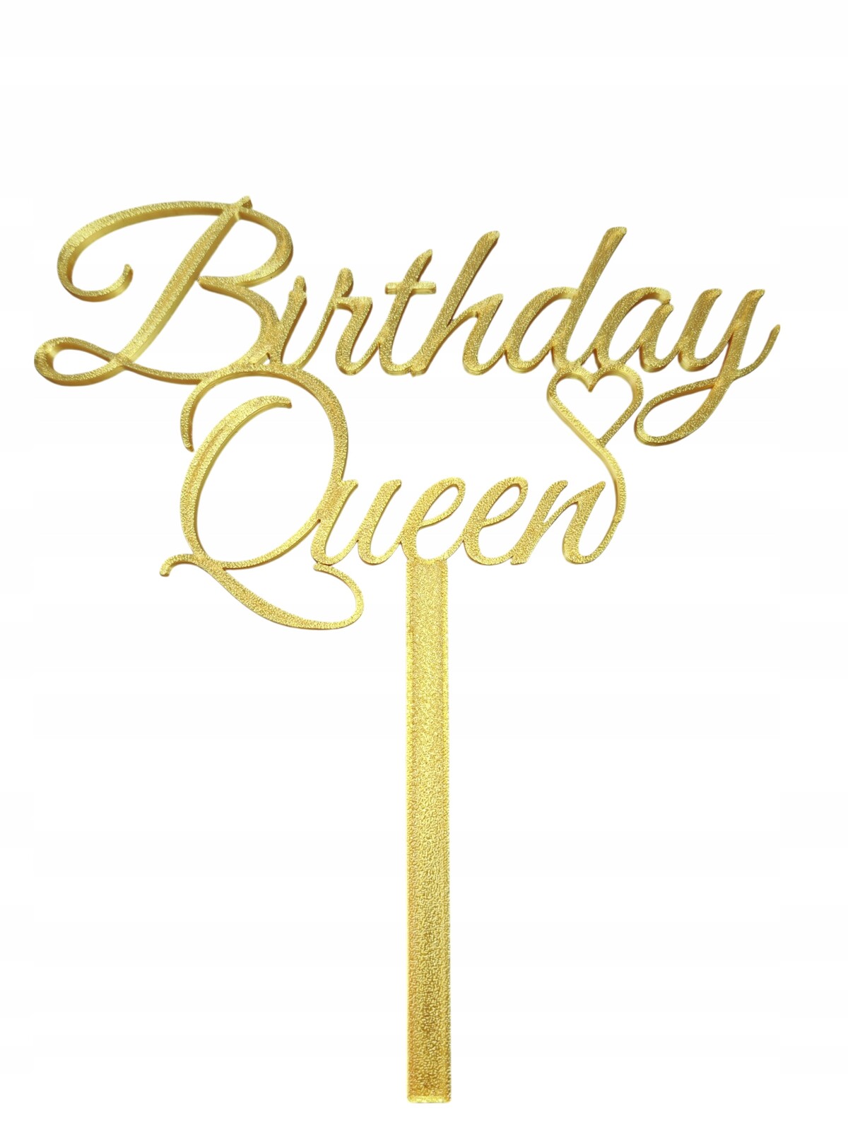 Zápich dekorace na dort narozeninová královna Zlatá dekorace toper