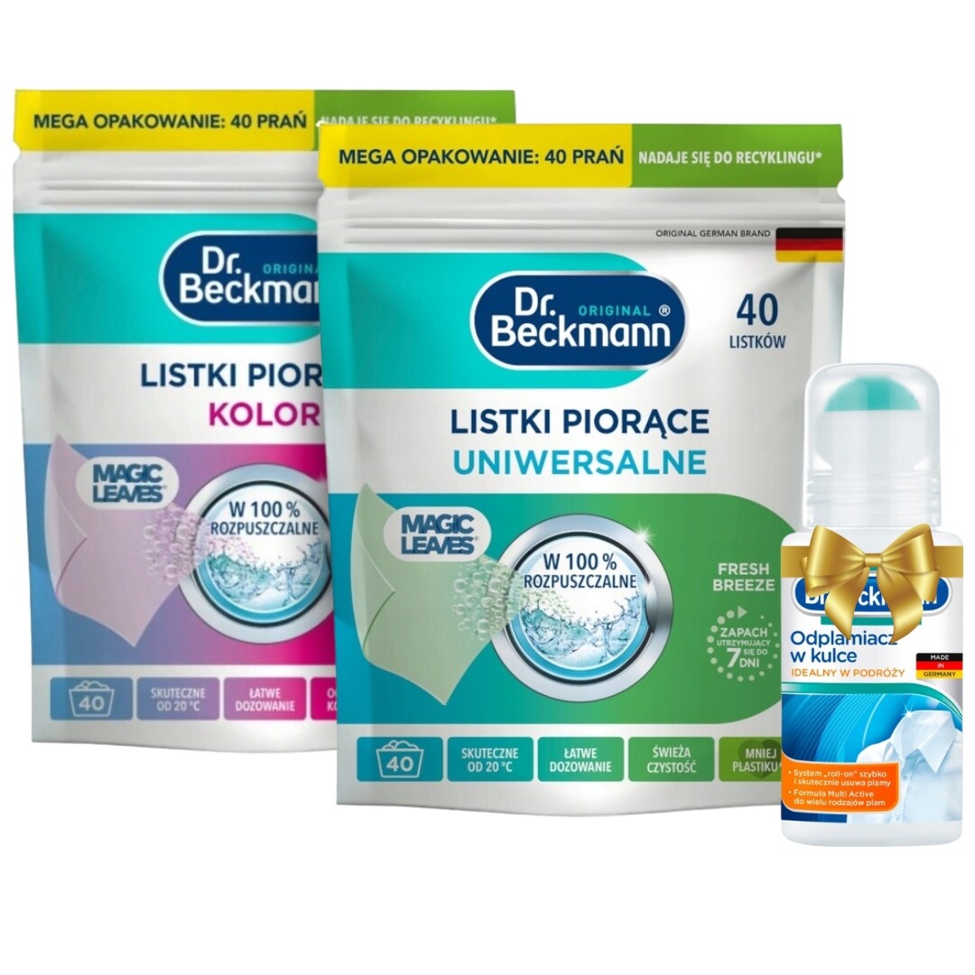 Dr. Beckmann Ubrousky na praní Barva Univerzální Mix 40 ks x2 Dárek