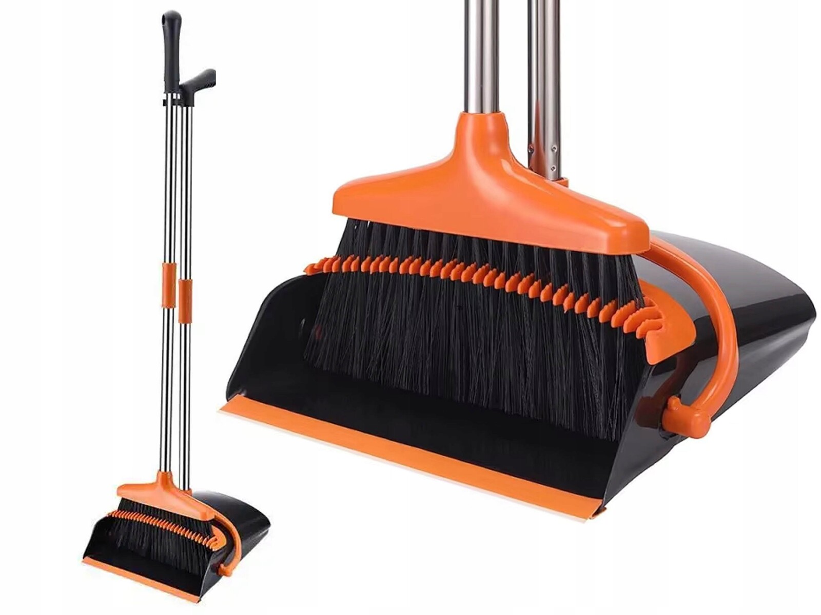 2v1 Sada na úklid a zametání Kartáč Smetáček Lopatka Kij Leniuch