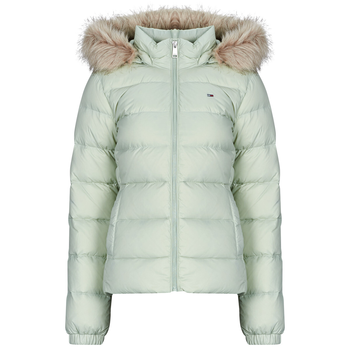 Tommy Jeans  TJW BASIC HOODED DOWN JACKET EXT  Zelená
