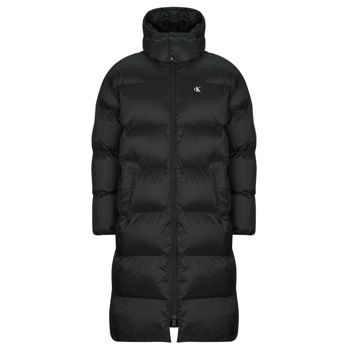 Calvin Klein Jeans  LS LONG LENGTH HOODED NYLON PUFF  Černá