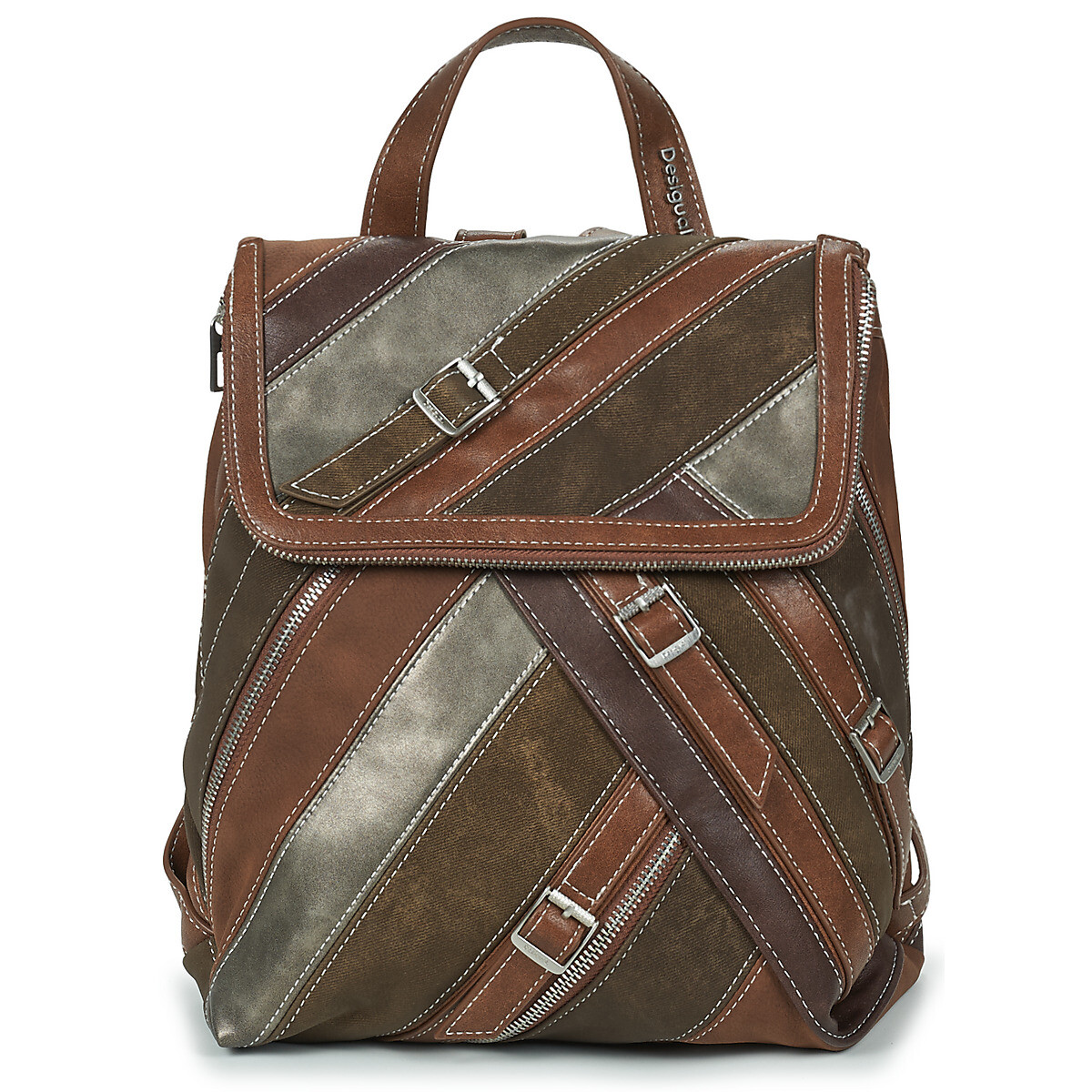 Desigual  BACKPACK FIBONACCI HAMPTON MINI  Hnědá