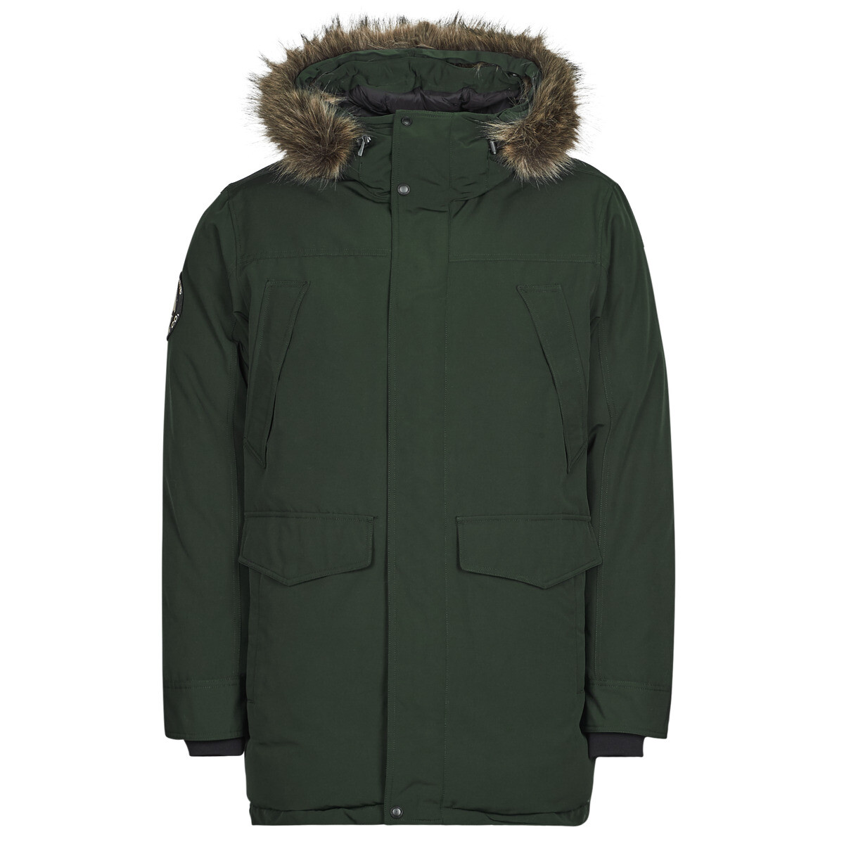 Superdry  EVEREST FAUX FUR PARKA JACKET  Zelená