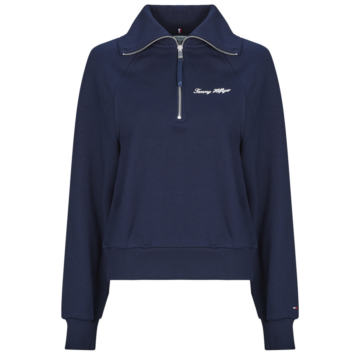 Tommy Hilfiger  CLASSIC SCRIPT FLEECE HALF-ZIP  Tmavě modrá