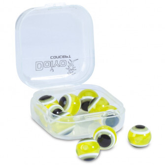 Doiyo skleněné korálky s okem Yellow 10mm 10ks-3800230