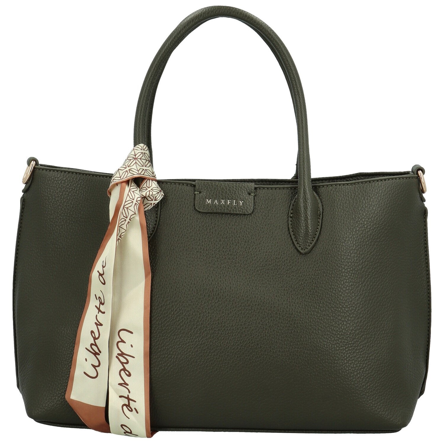 Elegantní dámská koženková kabelka do ruky MaxFly Marja, tmavě zelená