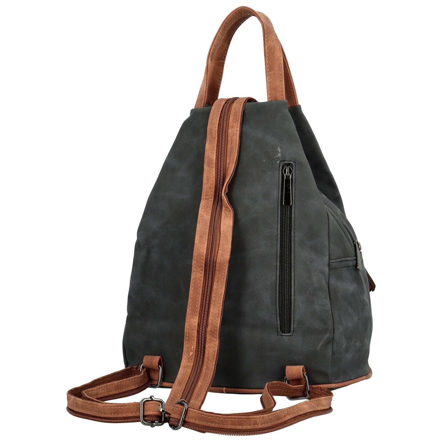 Stylový dámský koženkový batůžek Levetris, černý