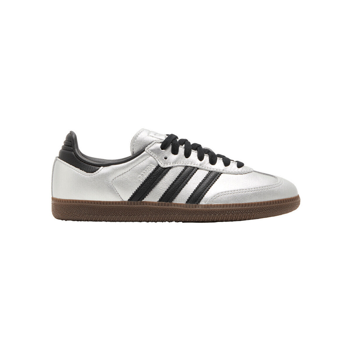adidas  Samba OG Silver Metallic Black Gum (Women's)  Stříbrná
