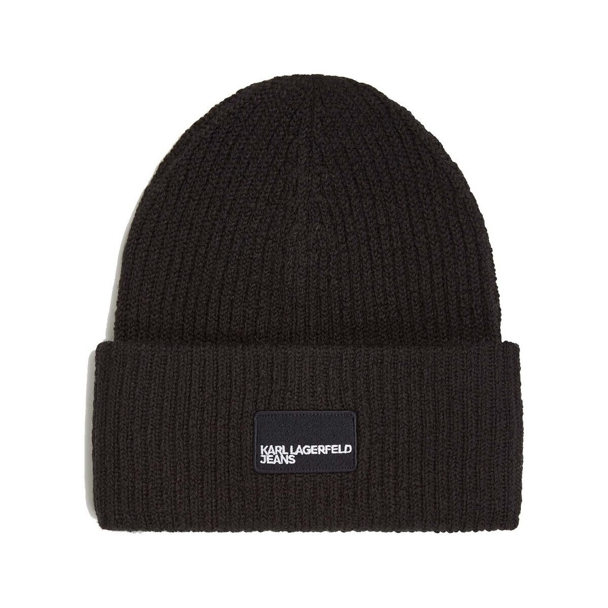 Karl Lagerfeld  KLJ PATCH LONG BEANIE  Černá