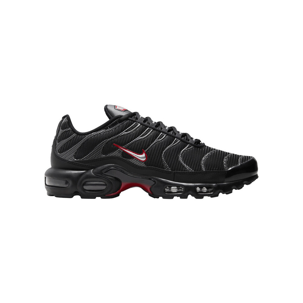Nike  Air Max Plus Black University Red Metallic Silver  Černá