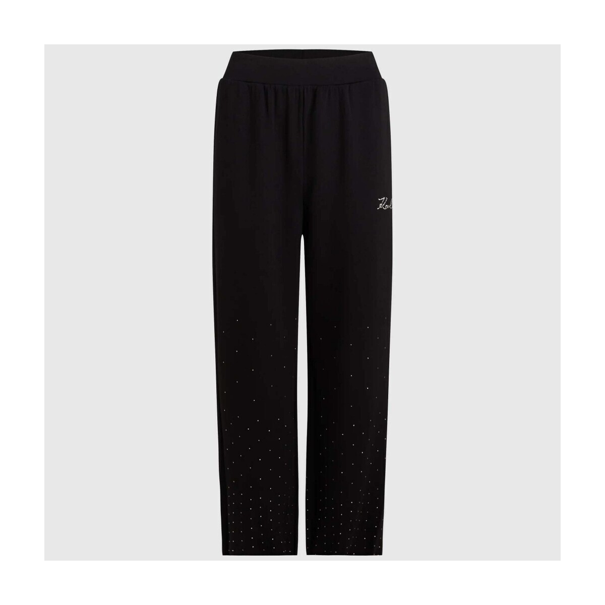 Karl Lagerfeld  RHINESTONE RAIN SWEATPANT  Černá