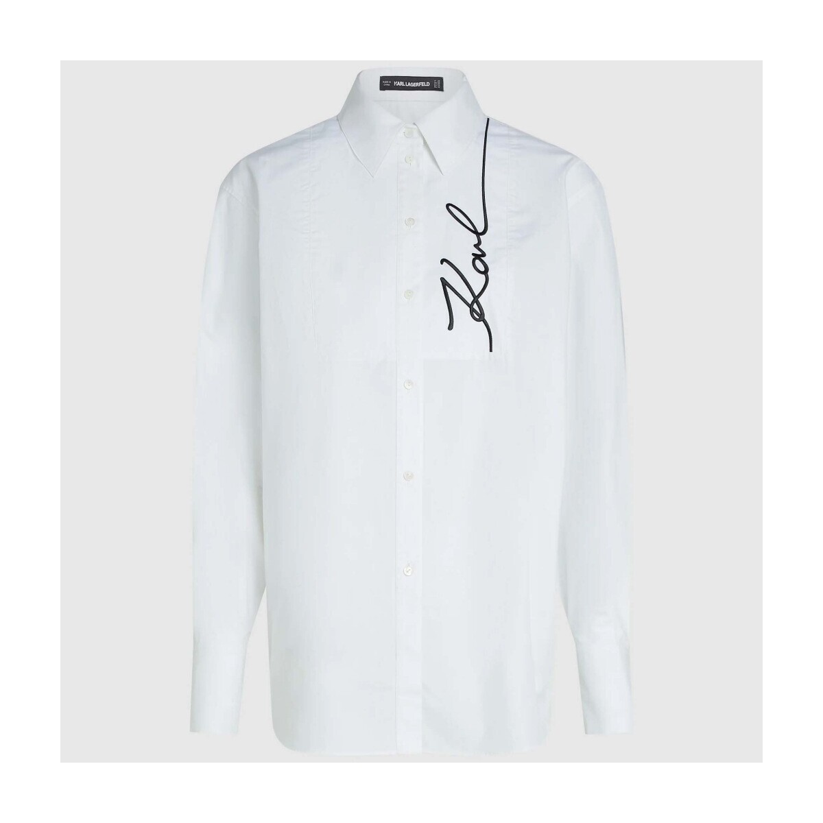 Karl Lagerfeld  SIGNATURE SEQUINS T-SHIRT  Bílá