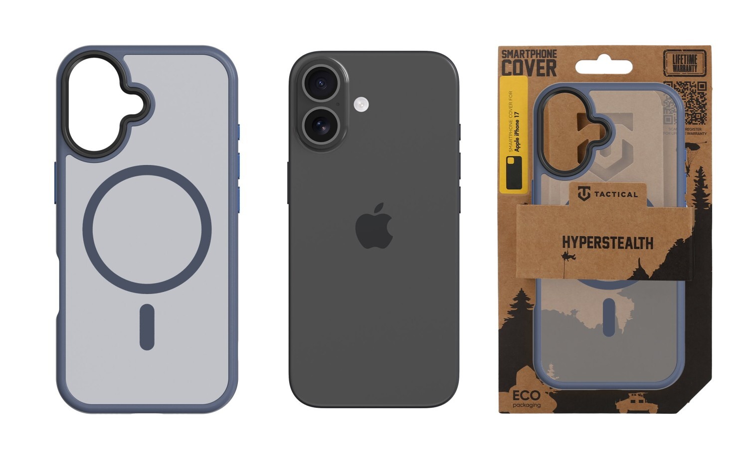 Zadní kryt Tactical MagForce Hyperstealth pro Apple iPhone 17, modrá