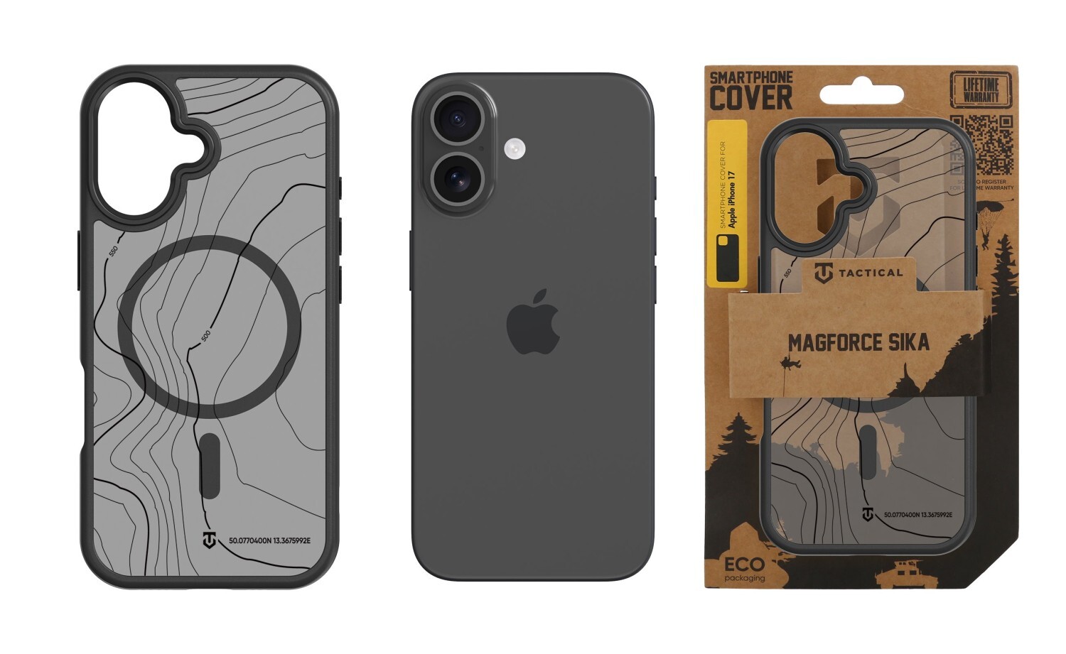 Zadní kryt Tactical MagForce Hyperstealth Sika pro Apple iPhone 17, asphalt