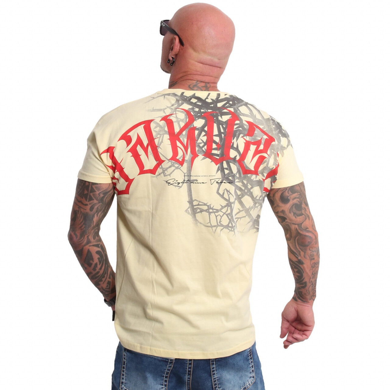 Triko pánské Yakuza Thorns - světle žluté, M