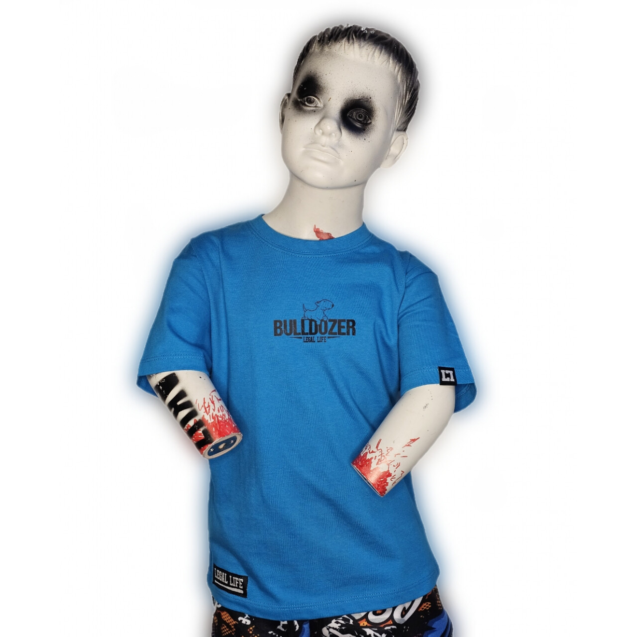 Triko dětské Legal Life Bulldozer - modré, 3-4 roky