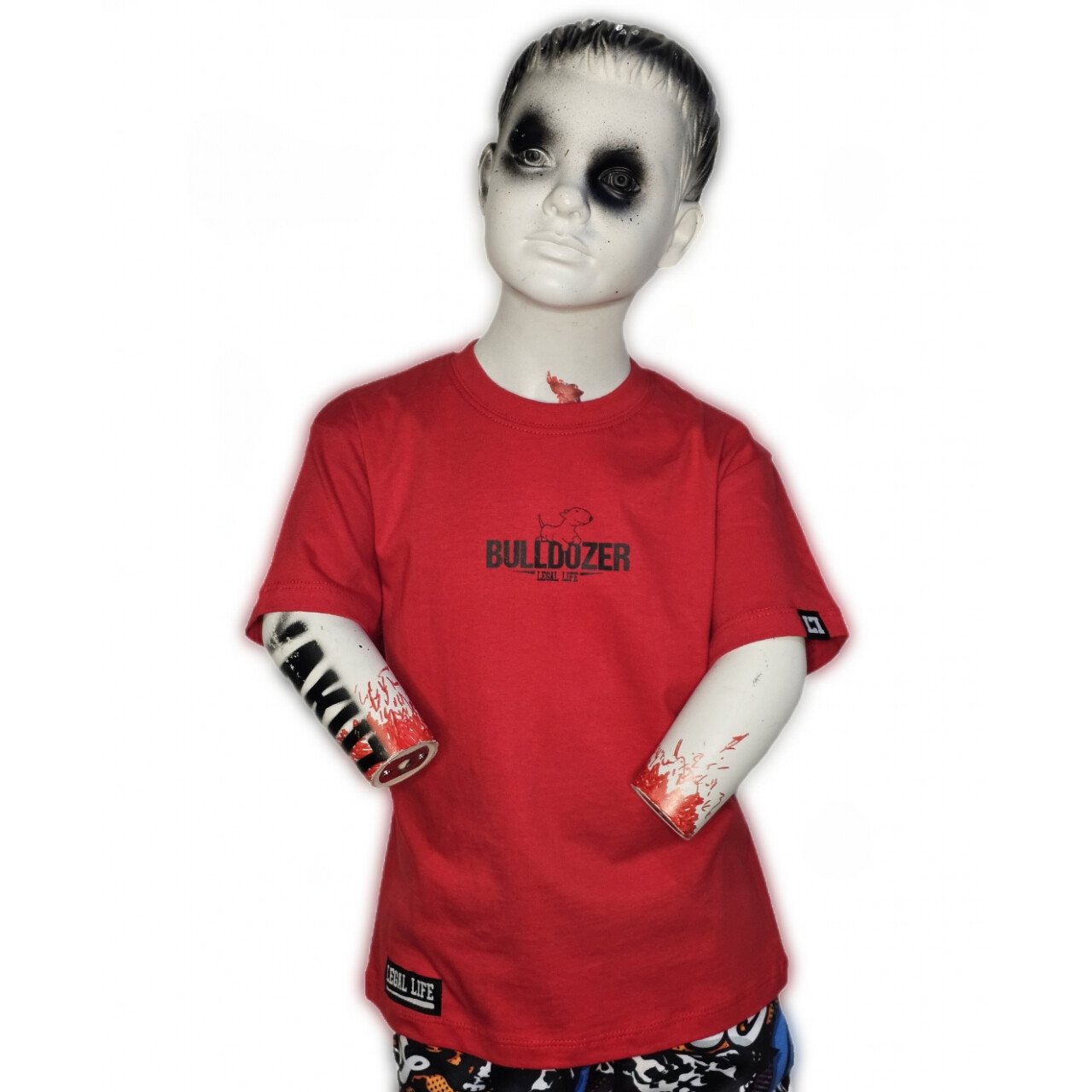 Triko dětské Legal Life Bulldozer - červené, 5-6 let