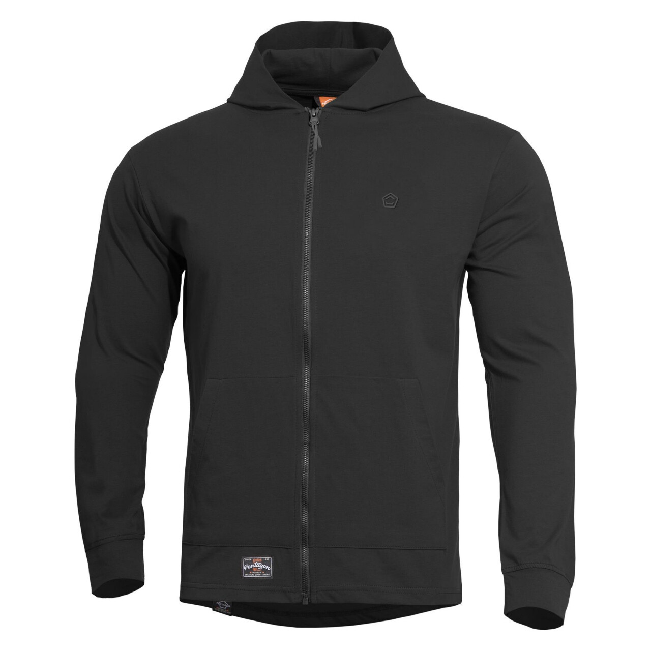 Mikina s kapucí Pentagon Agis Ring Spun - černá, XS