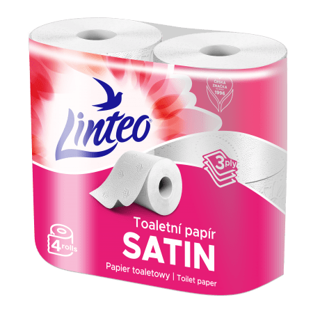 Linteo Toaletní papír Linteo SATIN, 3vrstvý, 4 role - 20696