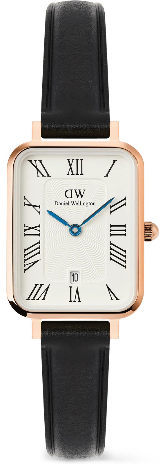 Daniel Wellington Quadro 20x26 Roman Numerals Date Sheffield White Rose Gold DW00100862