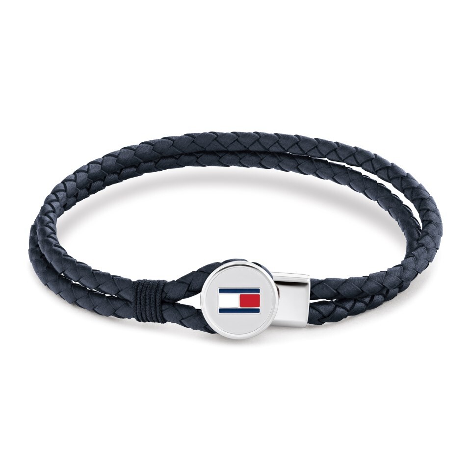Tommy Hilfiger Moderní kožený náramek v modré barvě 2790656