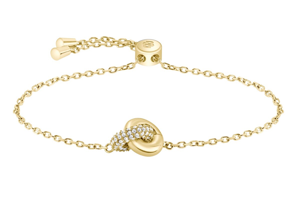 Hugo Boss Pozlacený náramek s krystaly Live Precious 1580757