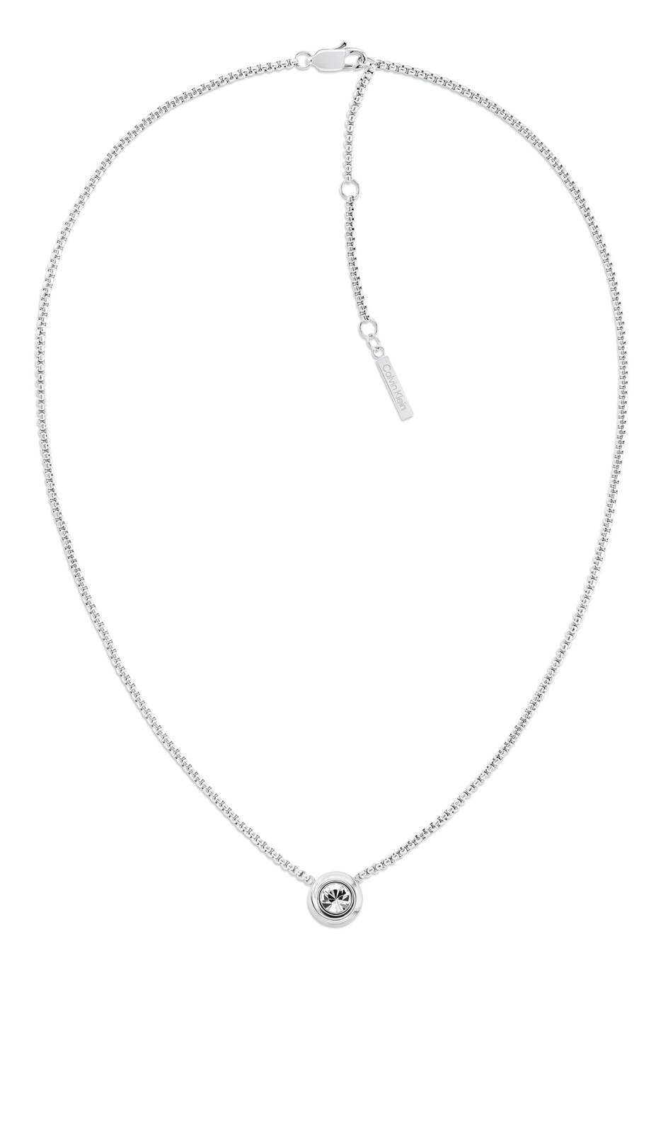 Calvin Klein Nadčasový ocelový náhrdelník Twiste Bezel Solitaire 35000769