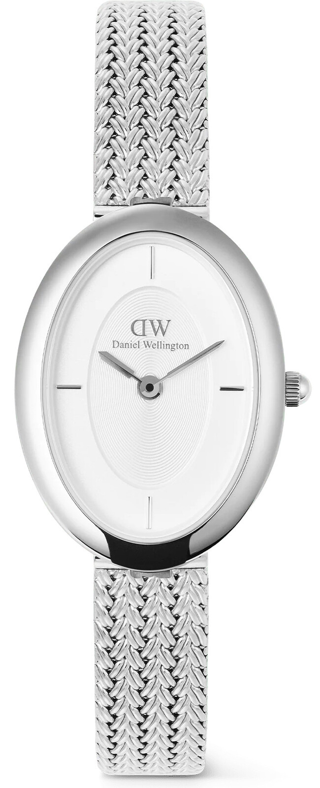 Daniel Wellington Juliette Braided Mesh White Sunray Silver DW00100884