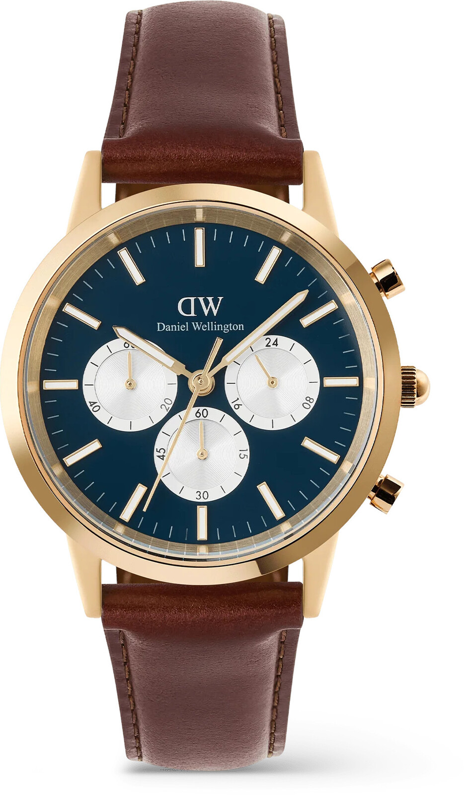 Daniel Wellington Iconic 42 Chronograph St Mawes Arctic Panda Gold DW00100875