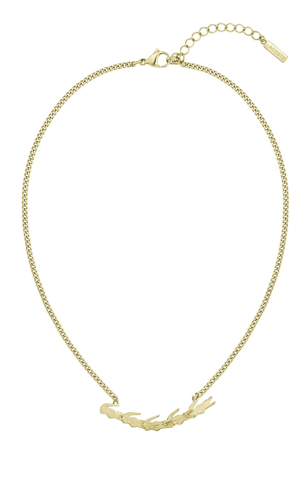 Lacoste Stylový pozlacený náhrdelník Crocodile 2040513