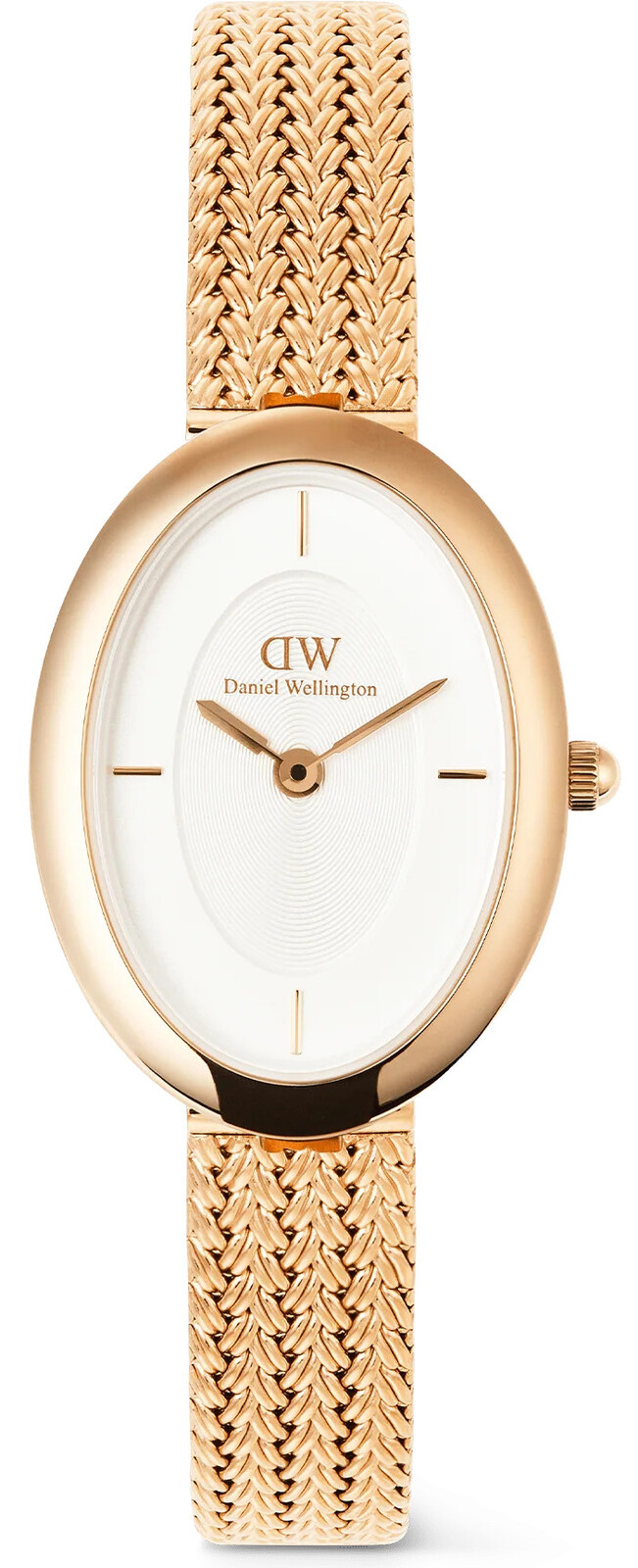 Daniel Wellington Juliette Braided Mesh White Sunray Rose Gold DW00100883