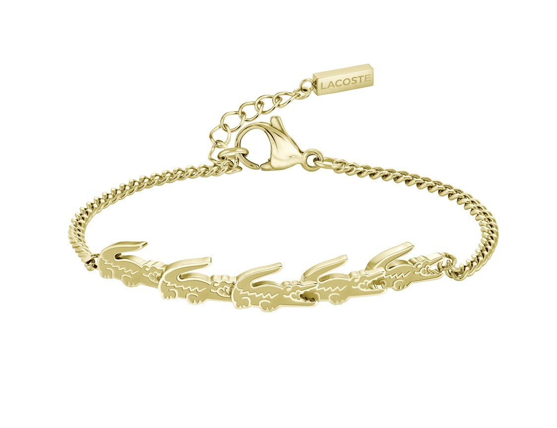 Lacoste Stylový pozlacený náramek pro ženy Crocodile 2040510
