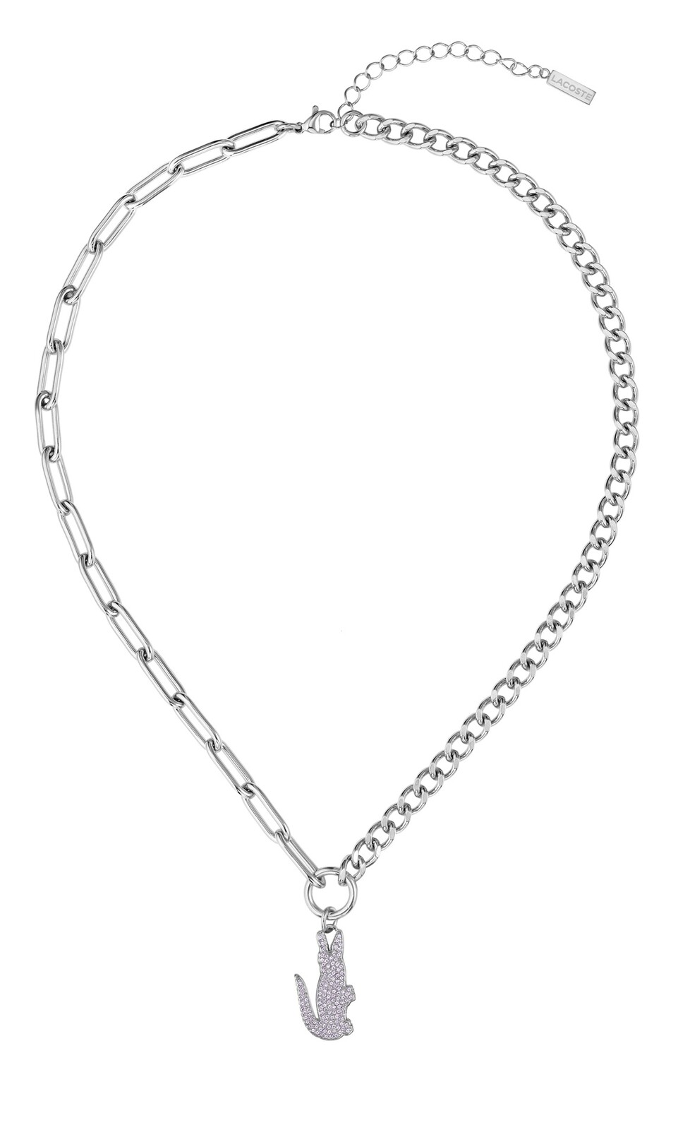 Lacoste Moderní dámský náhrdelník se zirkony Crocodile 2040553