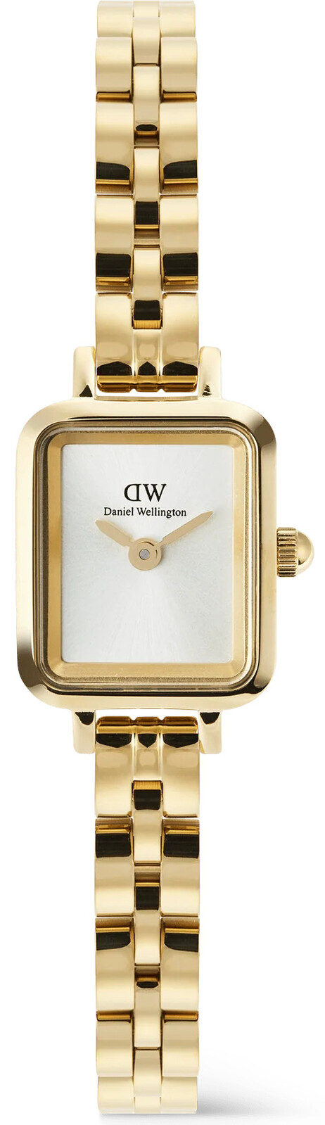 Daniel Wellington Quadro Mini 15.4x18.2 Arch 3-Link White Sunray Gold DW00100850