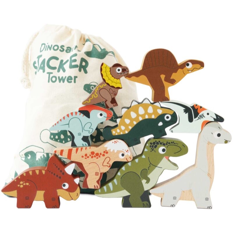 Le Toy Van Stacking Tower Dinosaurus skládací věž 18m+ 9 ks
