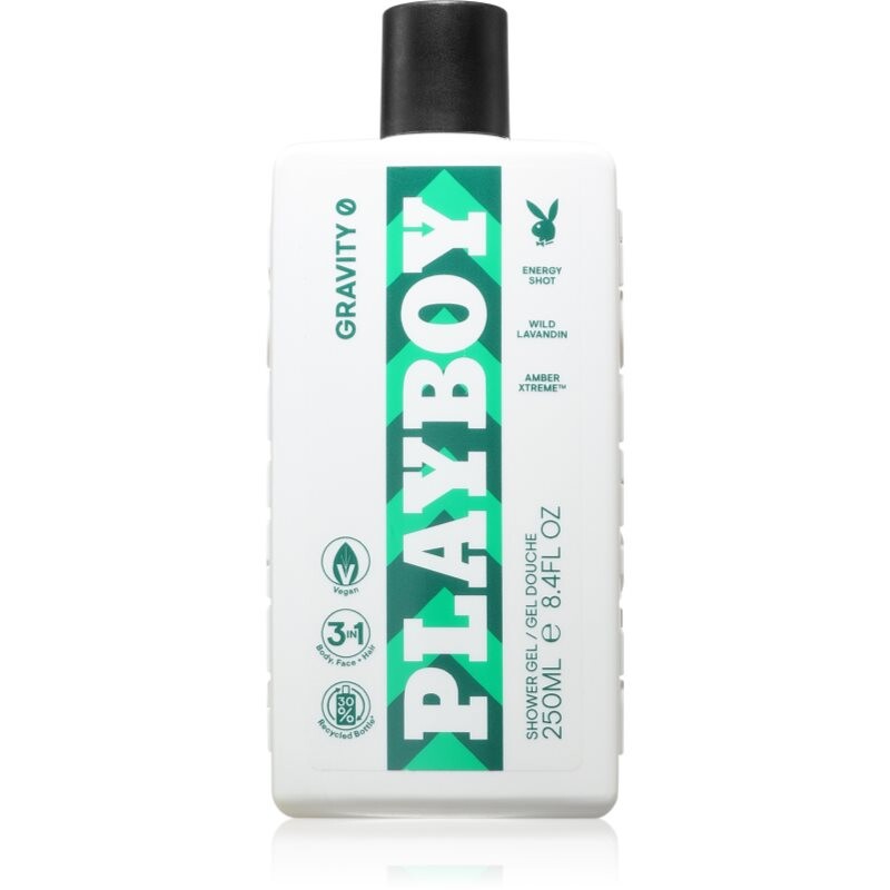 Playboy Gravity 0 sprchový gel 3 v 1 pro muže 250 ml
