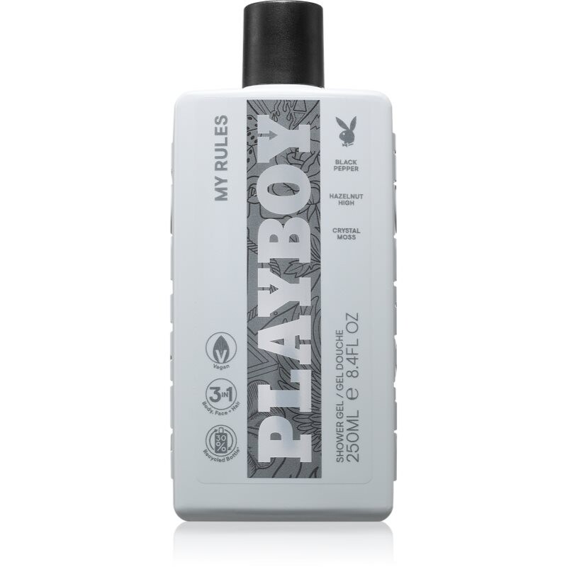 Playboy My Rules sprchový gel 3 v 1 pro muže 250 ml
