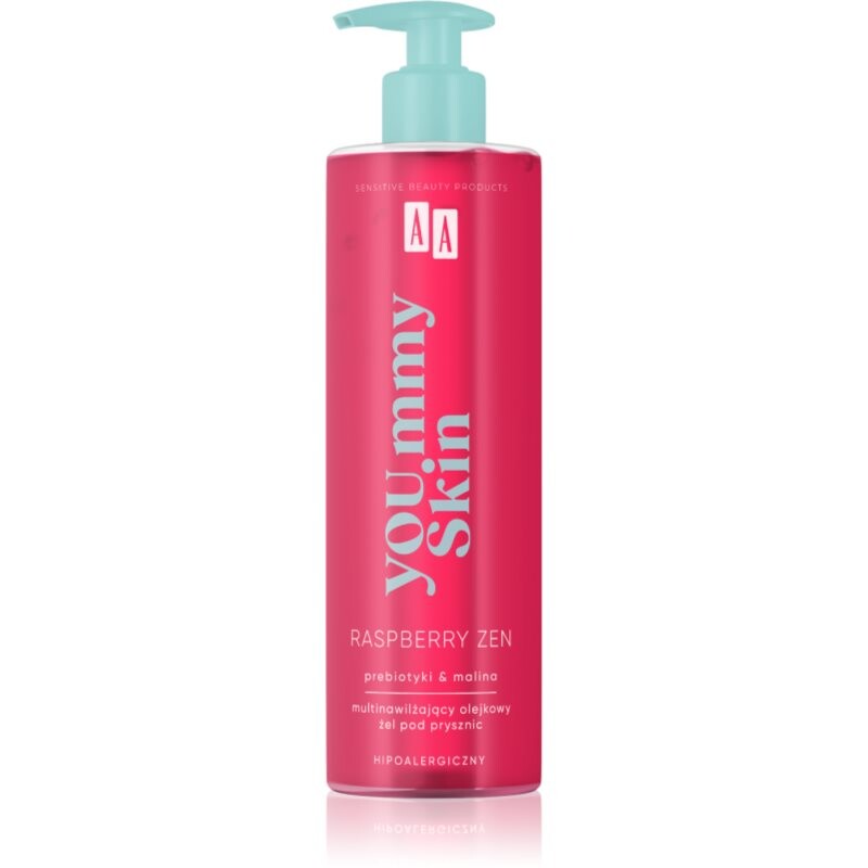 AA Cosmetics YOU.mmy Skin Raspberry Zen sprchový olej s vůní malin 400 ml