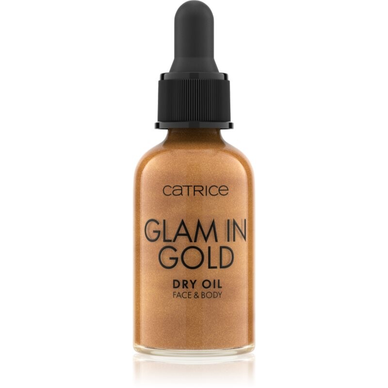 Catrice Glam In Gold Dry Oil třpytivý suchý olej na obličej a tělo odstín 010 Stay Golden! 30 ml